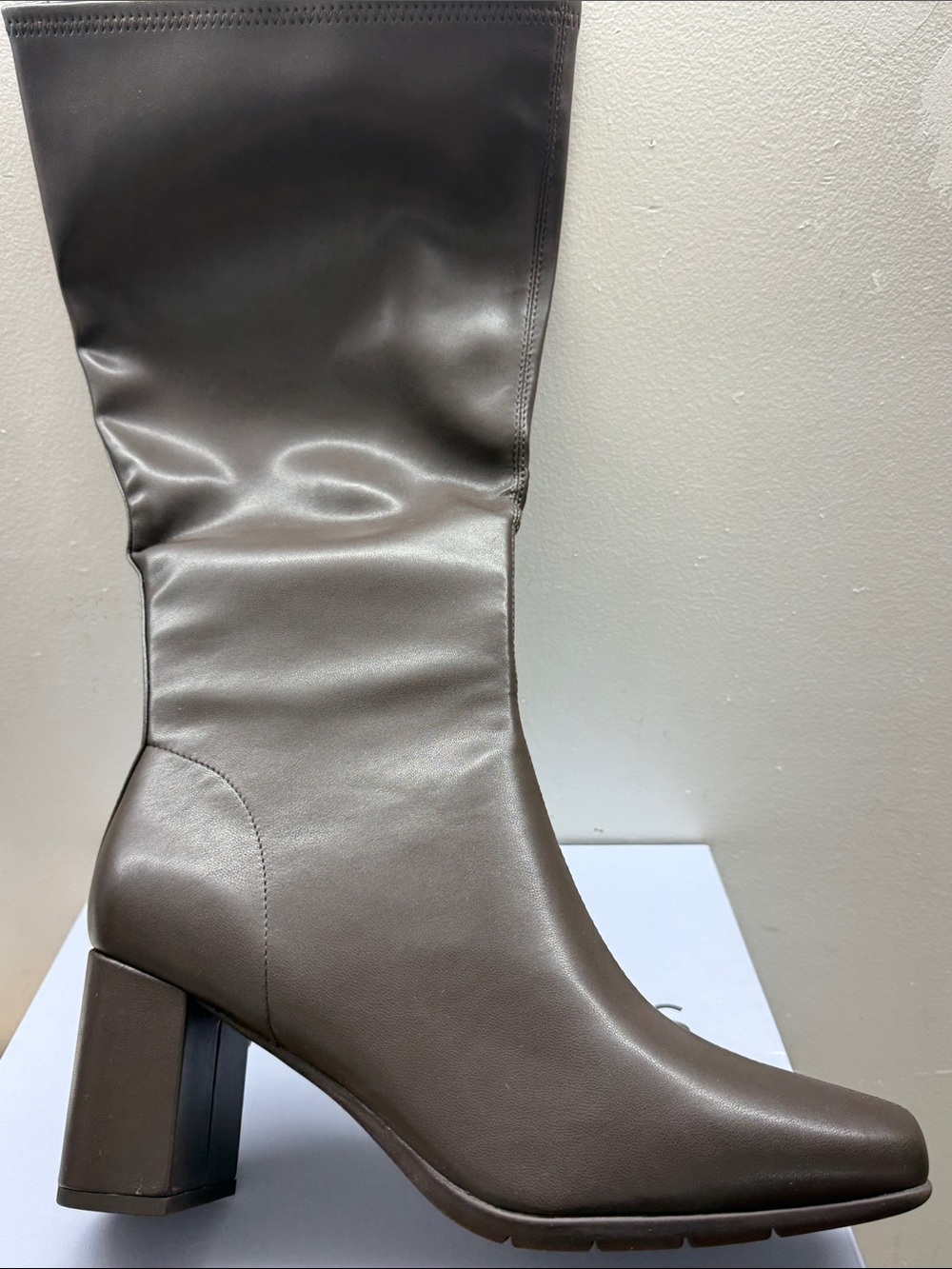 AEROSOLES MICAH BROWN Mid-Calf Block Heel Boots Women’s Size 9WW NWT